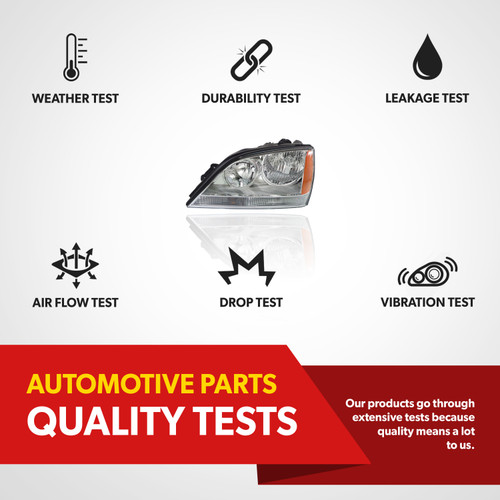 For 2005 2006 Kia Sorento EX LX 3.5L Headlight Headlamp Clear Lens Driver Side (certified / replacement)