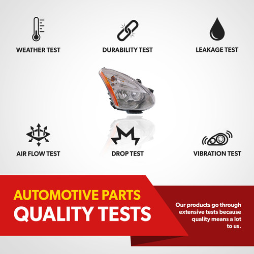 For 2011 2012 Nissan Rogue S SV Headlight Assembly With New Bulb Passenger Side (replacement)