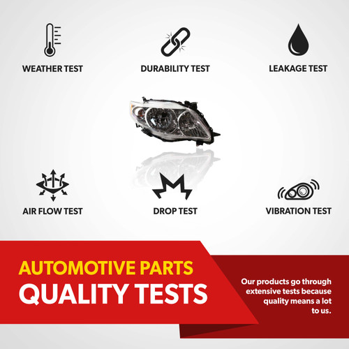 For 2009 2010 Toyota Corolla Headlight Headlamp Certified Clear Lens Passenger