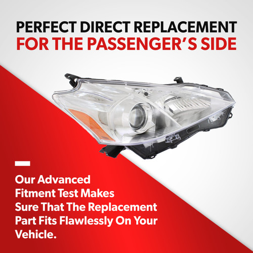 For 2012 2013 2014 Toyota Prius V Wagon Headlight Headlamp Front Passenger Side (passenger_side)