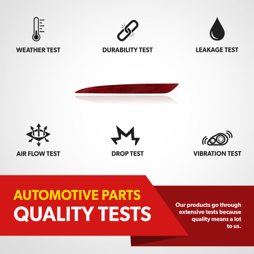 For 2013-2016 Ford Fusion S SE Titanium Rear Bumper Reflector Light Driver Side (certified / replacement)