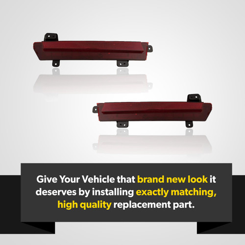 For 2015-2020 Cadillac Escalade Rear Bumper Reflector Light Red Passenger Side (certified / replacement)