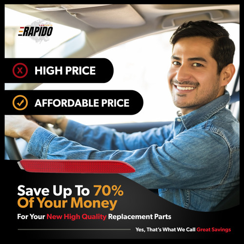 For 09-14 Toyota Matrix 19-23 RAV4 Prime Bumper Reflector Certified Passenger