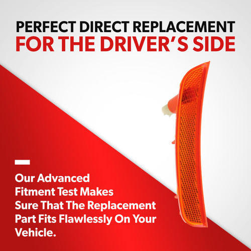 For 2012-2019 Fiat 500 Hatchback Side Marker Light With New Bulb Driver Side (driver_side)