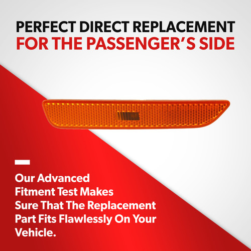 For 10-14 Ford Mustang Front Side Marker Signal Parking Light Lamp Passenger