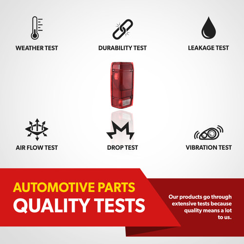 For 1991 1992 Ford Ranger S Sport STX XLT Rear Tail Light Lamp Driver Side (certified / replacement)