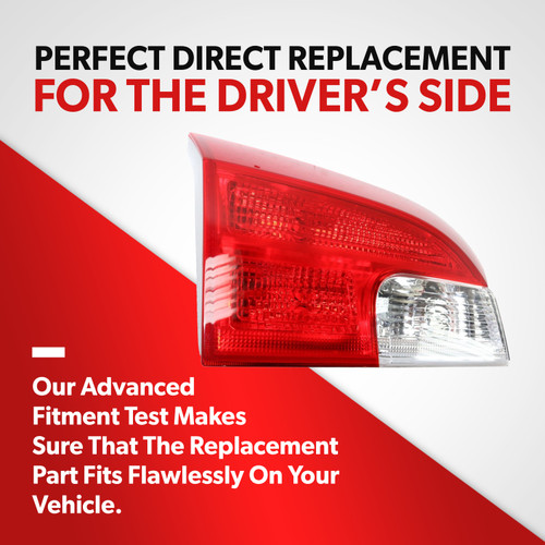 For 2010-2017 GMC Terrain SL SLE SLT Tail Light Lamp With Bulb Inner Driver Side (driver_side)