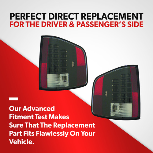 For 94-04 Chevrolet S10 GMC Sonoma 96-00 Isuzu Hombre LED Tail Light Lamp Pair