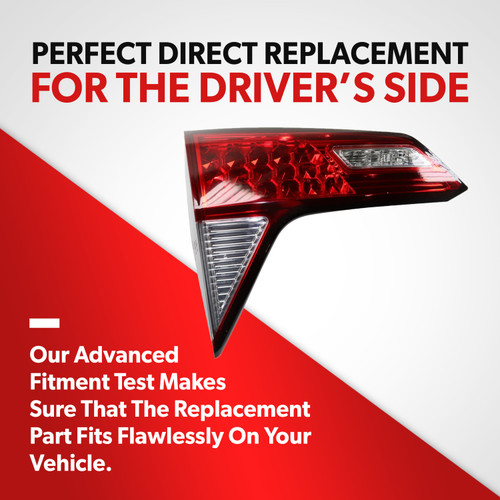 For 2019-2022 Honda HR-V Sport Tail Light Assembly Inner With Bulb Driver Side (driver_side)