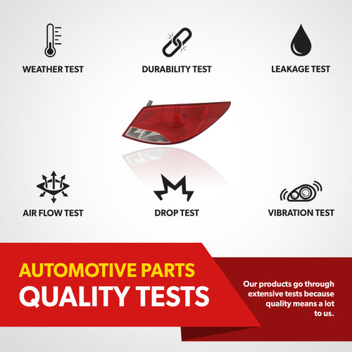 For 2015 2016 2017 Hyundai Accent Tail Light Assembly Rear Outer Passenger Side (certified / replacement)