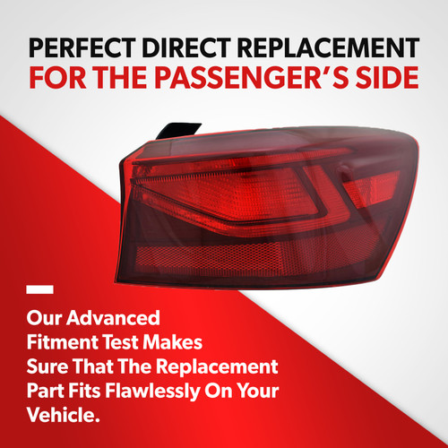 For 2019 2020 2021 2022 Kia Forte Outer Tail Light Lamp With Bulb Passenger Side (passenger_side)