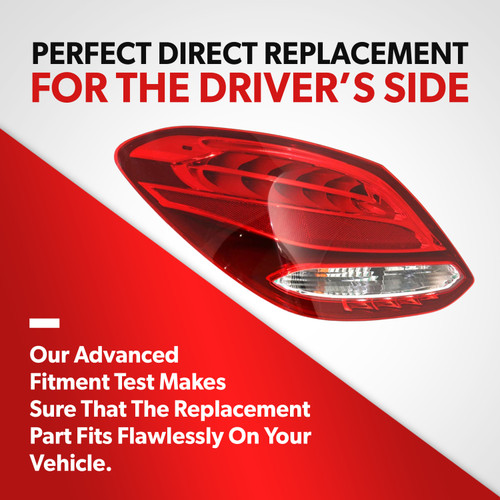 For 2015-2018 Mercedes-Benz C250 C300 C400 C450 Tail Light Assembly Driver Side (driver_side)