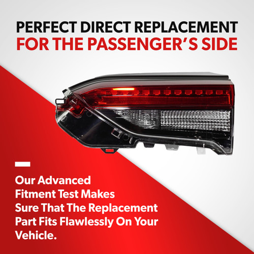 For 2019 2020 21 Toyota RAV4 Inner Tail Light Tail Lamp With Bulb Passenger Side (passenger_side)