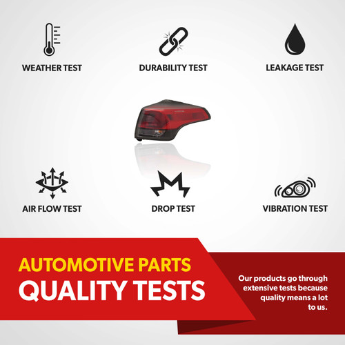 For 2016-18 Toyota RAV4 Tail Light Assembly Red & Clear Lens Certified Passenger