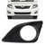For 2009 2010 Toyota Corolla Fog Light Trim Bezel Grille With Hole Driver Side (replacement)