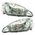 For 2005 2006 Acura RSX Base Type-S Coupe Chrome Bezel Headlight Lamp Pair Set (certified / replacement)
