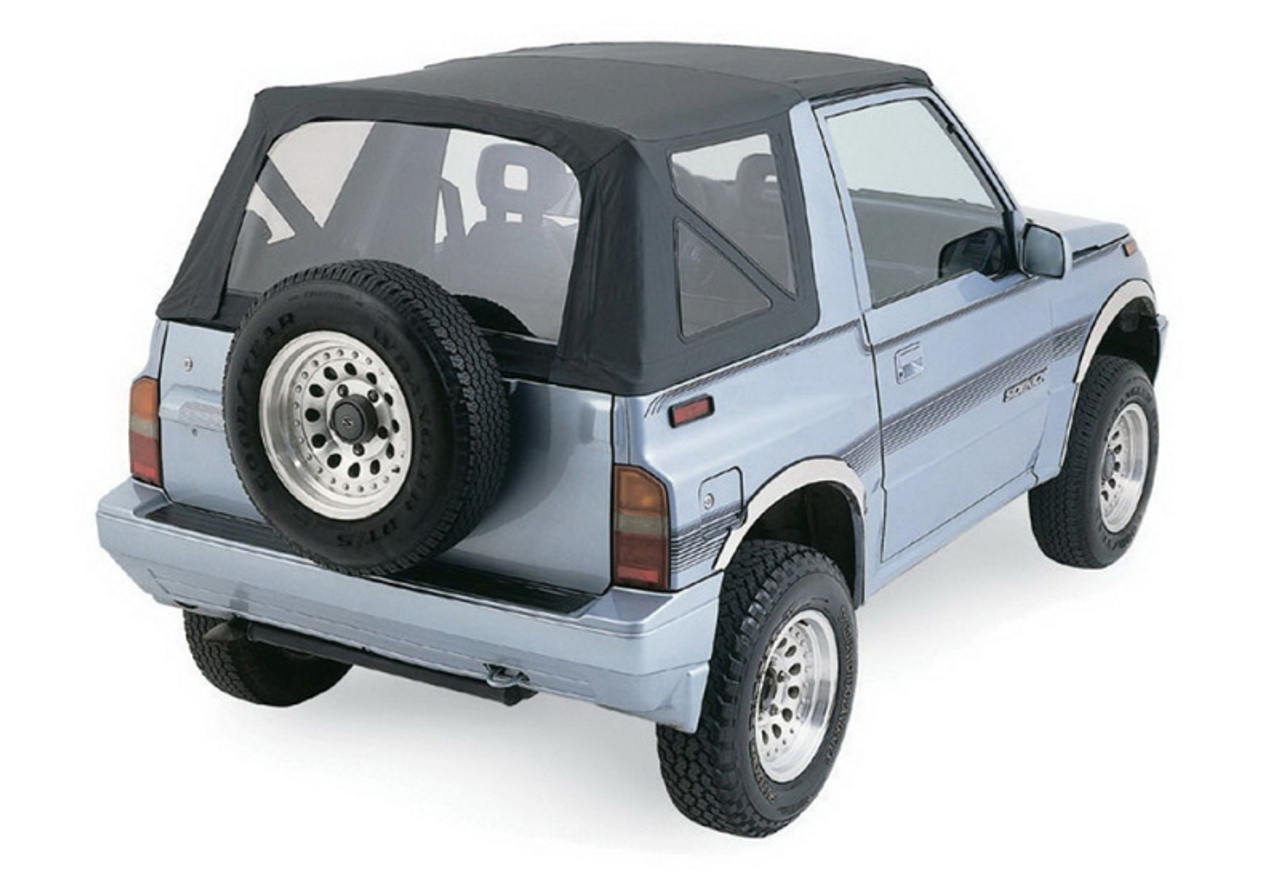 Rampage Fitts 1986-1994 Suzuki SamuraiソフトトップOEM交換 - ブラックダイヤモンドRampage Fits 1986-1994 Suzuki Samurai Soft Top OE