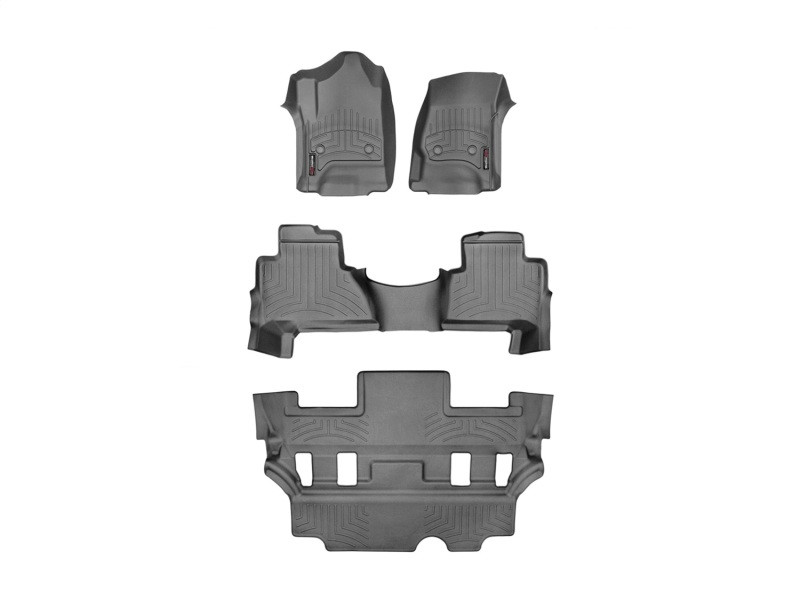 WeatherTech 15+ Cadillac Escalade Front Rear and Rear FloorLiners