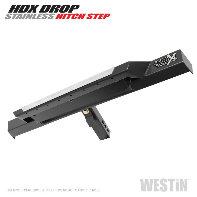 Westin HDX Stainless Drop Hitch Step 34in Step 2in Receiver Textured