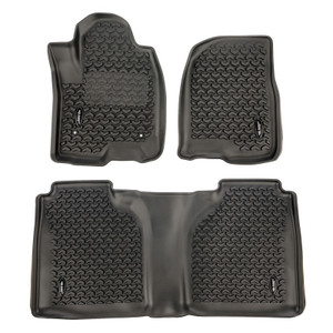 Rugged Ridge Floor Liner Front/Rear Black 2019 Chevy Silverado Crew