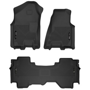 Husky Liners X-Act Contour 1st & 2nd Row Black Floor Liners - 19-20 Dodge Ram / Ram 1500