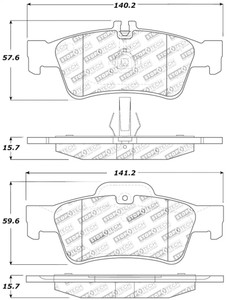 StopTech Street Touring Mercedes Benz Rear Brake Pads