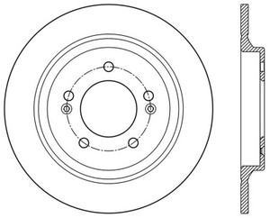 StopTech Slotted Sport Brake Rotor 13-15 Kia Optima w/ Electric Parking Brake - Rear Driver Side