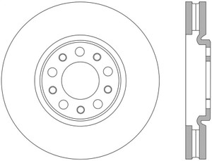 StopTech 13+ Dodge Dart Performance Slotted & Drilled Front Right Rotor