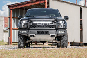 LED Light | Fog Mount | Triple 2" Black Pair | Amber DRL | Ford Raptor (17-20)