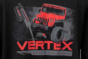 Rough Country T-Shirt | Long Sleeve | Vertex | Black | 3XL