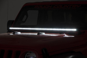LED Light | Cowl Mnt | 50" Chrome Single Row | Jeep Wrangler JL (18-22) LED Light | Cowl Mnt | 50" Chrome Single Row | Jeep Wrangler JL (18-22)
