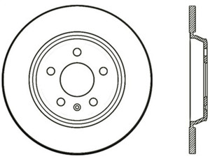 StopTech Power Slot 09-10 Audi A4/A4 Quattro / 08-10 A5 / 10 S4 Rear Right Drilled Rotor