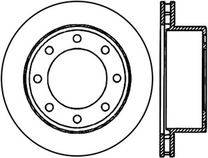 StopTech Power Slot 00-05 Ford Excursion / 01-04 F250 2WD/4WD Rear Left Slotted CRYO Rotor