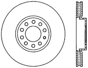 StopTech Power Slot 05-10 VW Jetta (except Wagon) Front Right Slotted CRYO Rotor