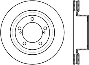 StopTech 17-18 Lexus LX SportStop Cryo Slotted & Drilled Front Right Rotor