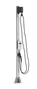 EvoCharge iEVSE Plus Single Port Pedestal with Retractor