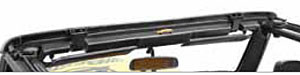 Windshield Header Assembly  factory-style Black Jeep 97-06 Wrangler Windshield Header Assembly  factory-style Black Jeep 97-06 Wrangler