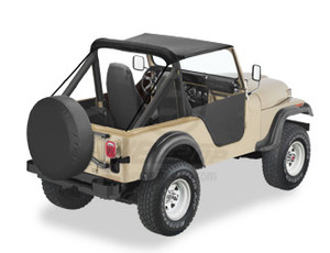Bikini Top Traditional Black Crush Jeep 76-83 CJ5; Requires 51209-01 channel Bikini Top Traditional Black Crush Jeep 76-83 CJ5; Requires 51209-01 channel