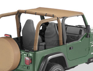 Header Bikini Top Targa-style Spice Jeep 97-02 Wrangler; Targa (standard length); requires 51238-01 channel Header Bikini Top Targa-style Spice Jeep 97-02 Wrangler; Targa (standard length); requires 51238-01 channel
