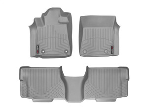WeatherTech 12+ Toyota Sequoia Front and Rear Floorliners - Grey 464081-460934
