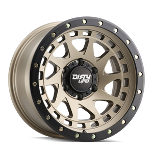 Dirty Life 9311 Enigma Pro 17x9/8x170 BP/-12mm Offset/130.8mm Hub Satin Gold Wheel - Beadlock