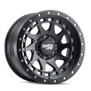 Dirty Life 9311 Enigma Pro 17x9/8x170 BP/-12mm Offset/130.8mm Hub Matte Black Wheel - Beadlock