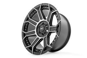 Rough Country 89 Series Wheel | One-Piece | Black Machined Gun Metal | 22x10 | 8x6.5 | -19mm Rough Country 89 Series Wheel | One-Piece | Black Machined Gun Metal | 22x10 | 8x6.5 | -19mm
