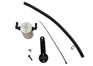 J&L 16-19 Honda Civic 1.5L Turbo (EX & Si) Passenger Side Oil Separator 3.0 - Clear Anodized