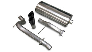 Corsa 07-08 Hummer H2 6.0L V8 3in Cat-Back Single Rear w Twin 4in Black Pro-Series Tips