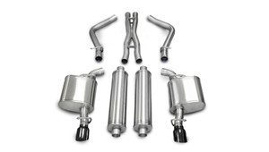 Corsa 05-10 Dodge Charger No Towing Hitch R/T 5.7L V8 Black Sport Cat-Back Exhaust