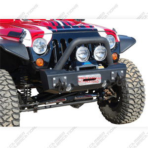 MBRP 07-15 Jeep Wrangler JK Front Stubby Winch Bumper Pkg LineX Coated