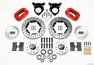 Wilwood Forged Dynalite Front Kit 11.00in Drilled Red 87-93 Mustang 5 Lug