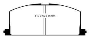 EBC 83-86 Toyota Camry 2.0 Redstuff Front Brake Pads