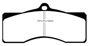 EBC 68-69 Chevrolet Camaro (1st Gen) 4.9 Yellowstuff Front Brake Pads